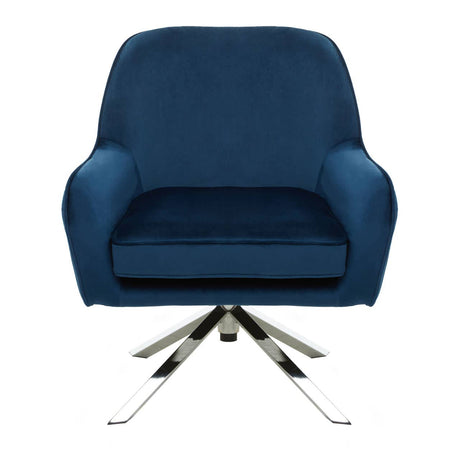 Luxe Midnight Velvet Accent Chair