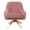 Plush Pink Velvet Accent Chair