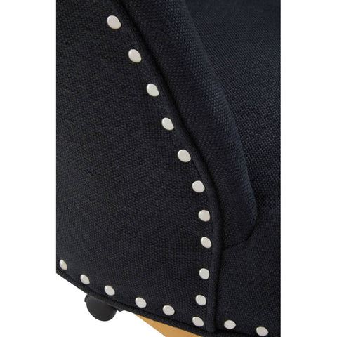 Plush Black Swivel Office Chair