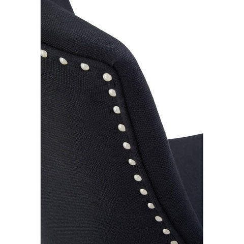 Plush Black Swivel Office Chair