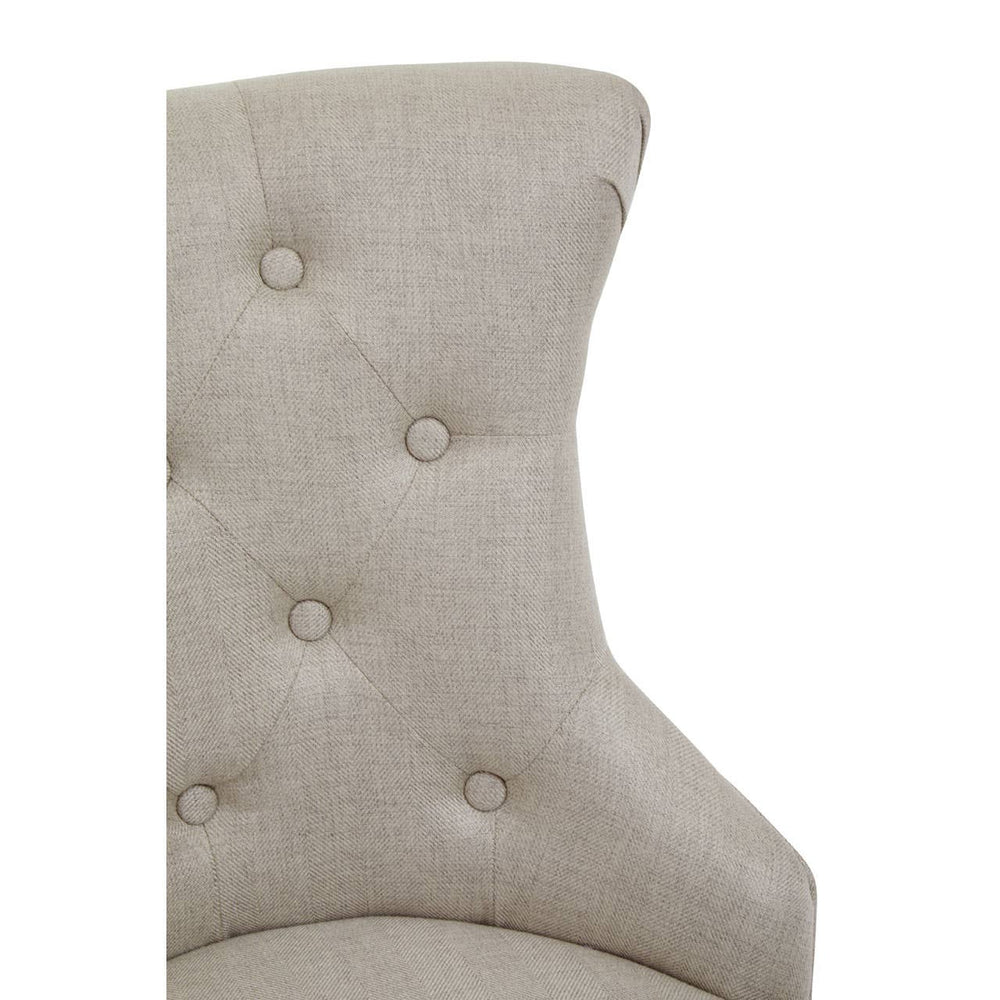 Winged Natural Fabric Office Chair