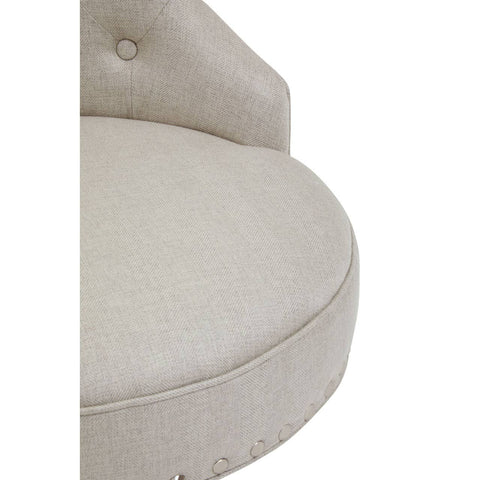 Winged Natural Fabric Office Chair