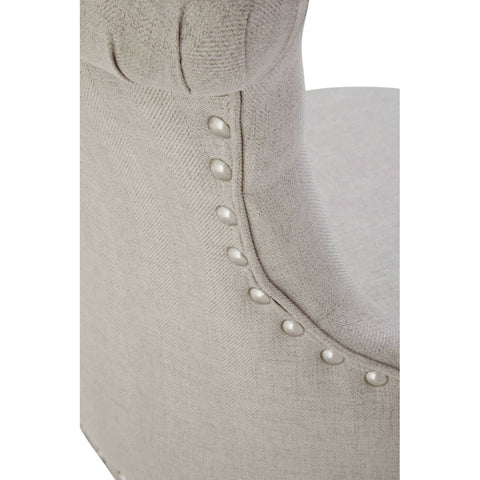 Winged Natural Fabric Office Chair