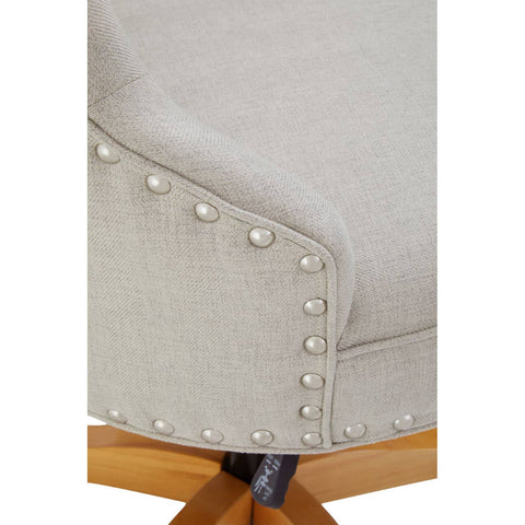 Winged Natural Fabric Office Chair