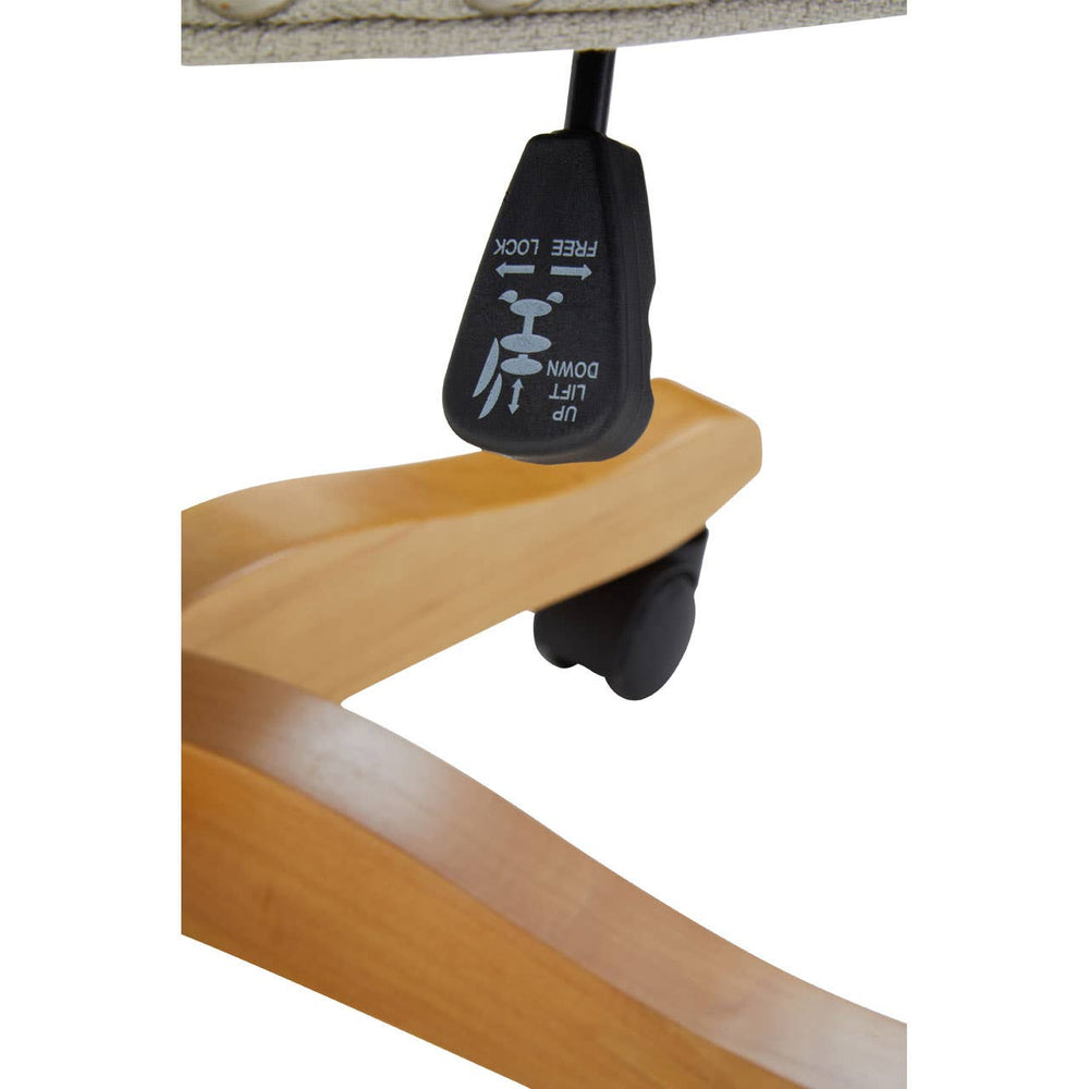 Winged Natural Fabric Office Chair