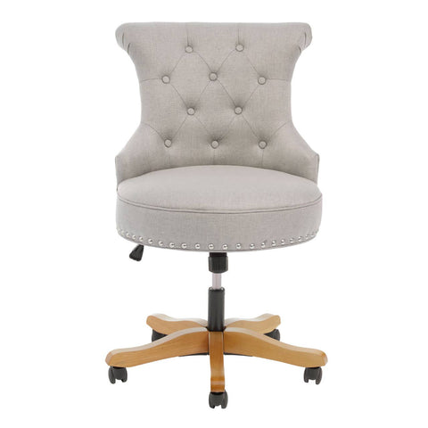 Winged Natural Fabric Office Chair