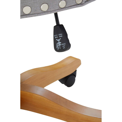 Grey Wingback Office Chair