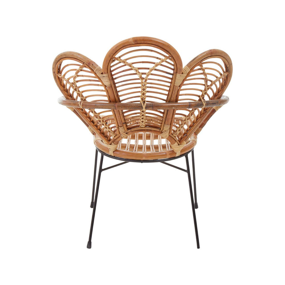 Boho Chic Rattan Petal Chair
