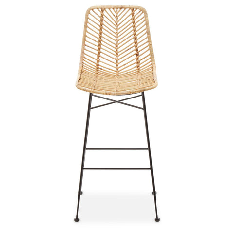 Rattan Curved Bar Chair