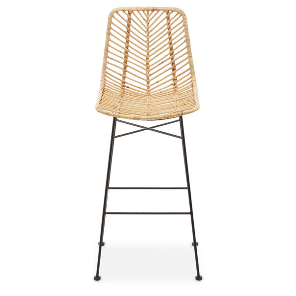 Rattan Curved Bar Chair
