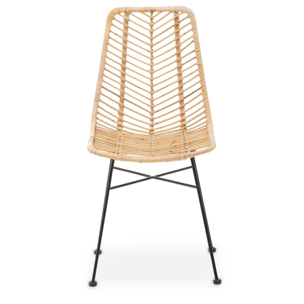 Curved Rattan Accent Chair