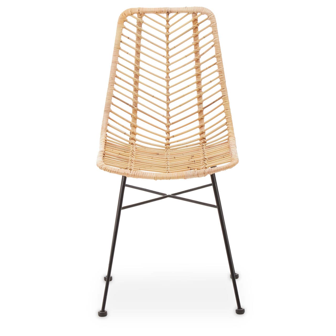 Curved Rattan Accent Chair
