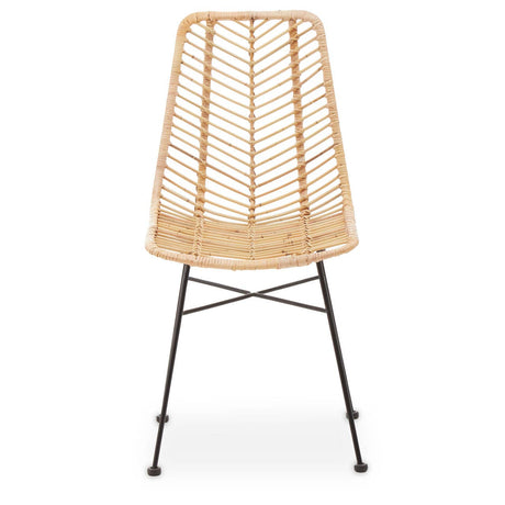 Curved Rattan Accent Chair