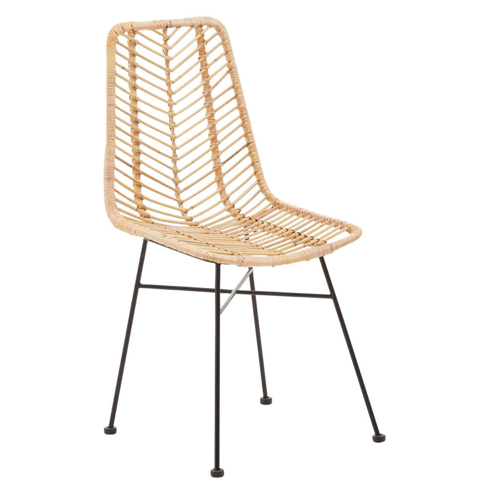 Curved Rattan Accent Chair