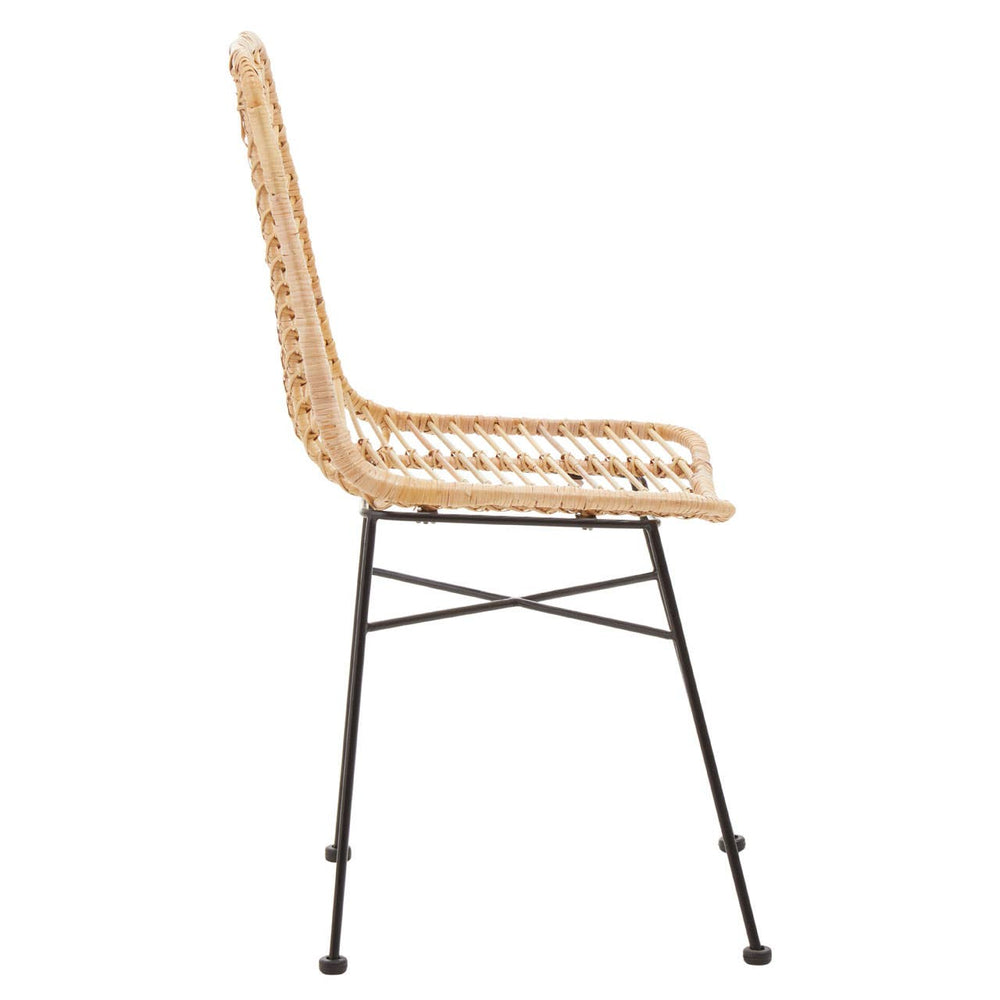 Curved Rattan Accent Chair