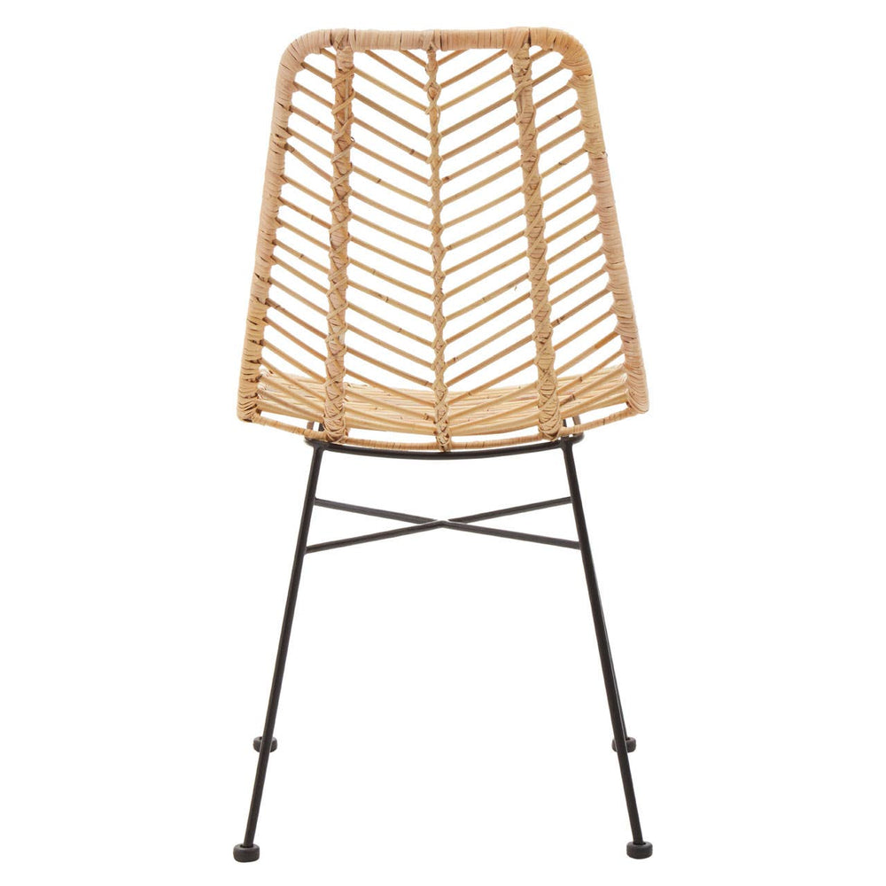 Curved Rattan Accent Chair