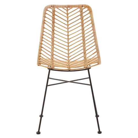 Curved Rattan Accent Chair