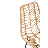 Curved Rattan Accent Chair