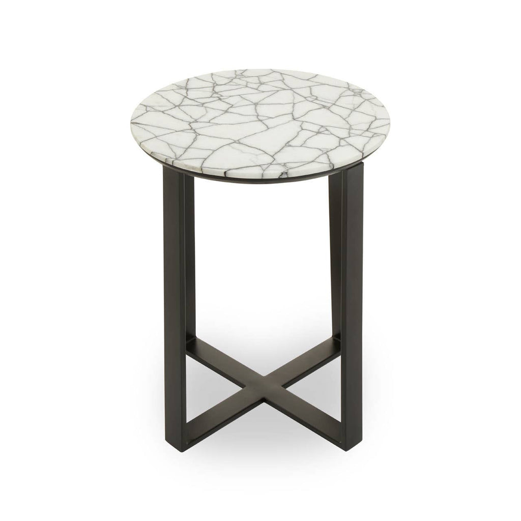Marble Iron Side Table