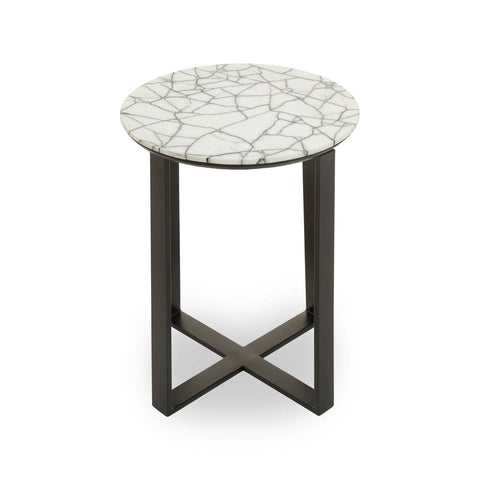 Marble Iron Side Table