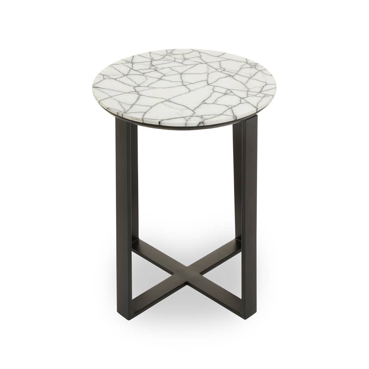 Marble Iron Side Table