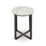 Marble Iron Side Table