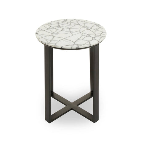 Marble Iron Side Table