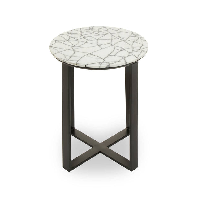 Marble Iron Side Table