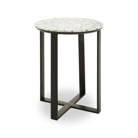 Marble Iron Side Table