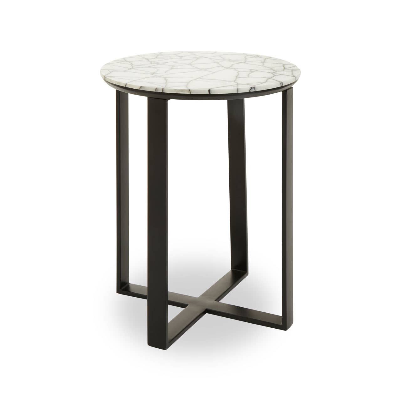 Marble Iron Side Table
