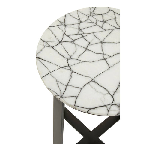 Marble Iron Side Table