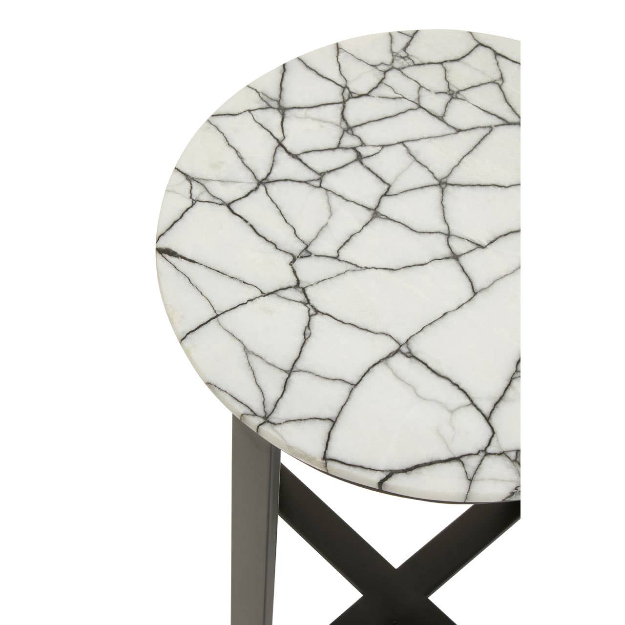 Marble Iron Side Table