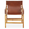 Luxe Leather Teak Wood Chair