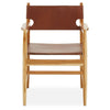 Rustic Leather Accent Chair