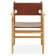 Rustic Leather Accent Chair
