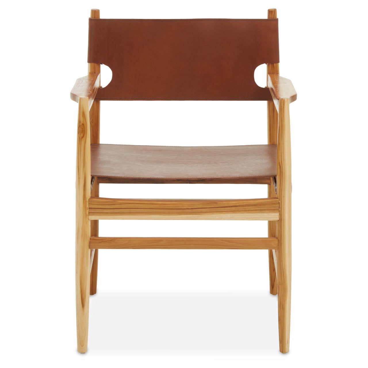 Rustic Leather Accent Chair