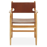 Rustic Leather Accent Chair