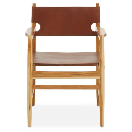 Rustic Leather Accent Chair