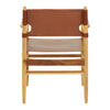 Rustic Leather Accent Chair