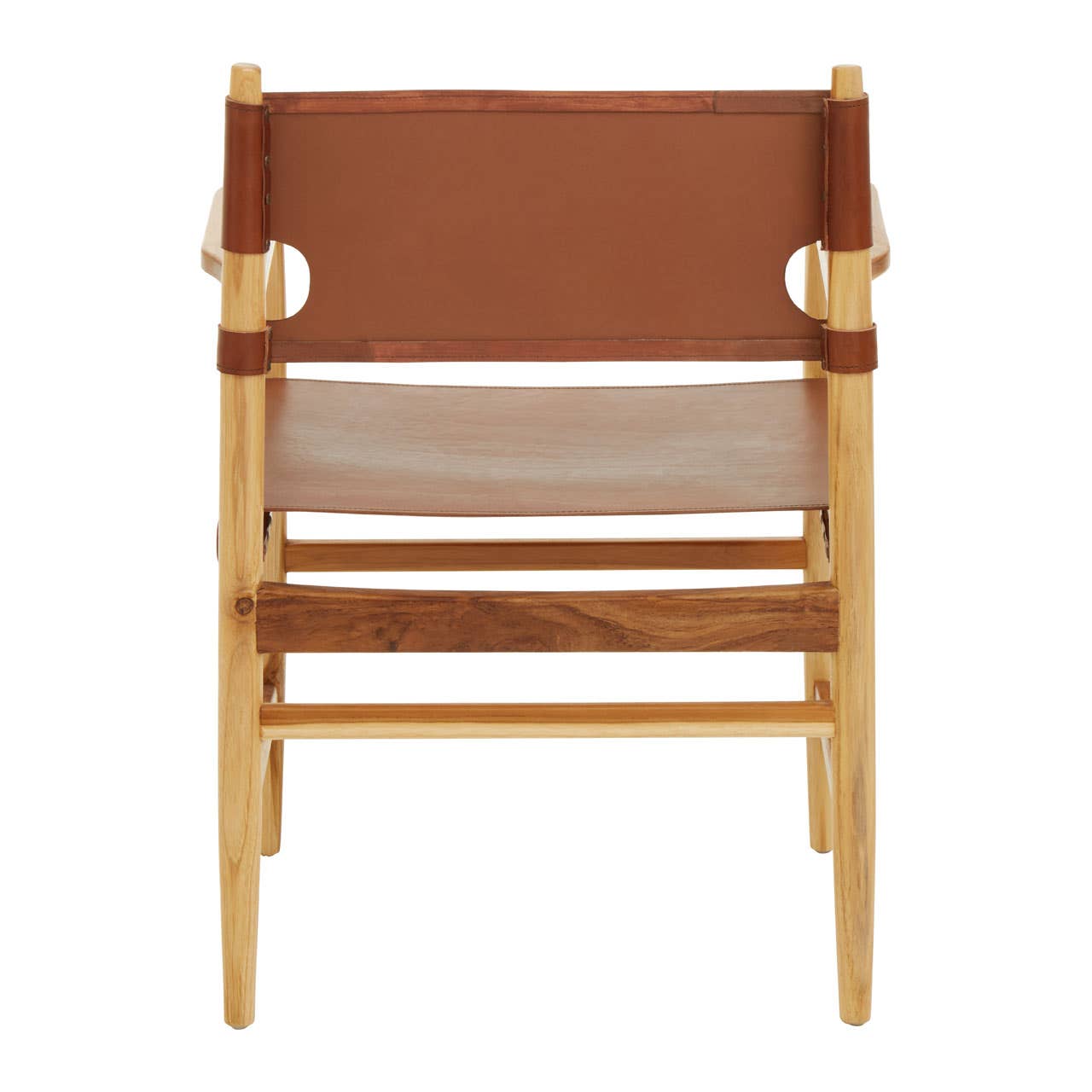 Rustic Leather Accent Chair