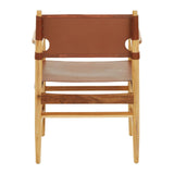 Rustic Leather Accent Chair