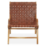 Kendari Brown Woven Leather Chair
