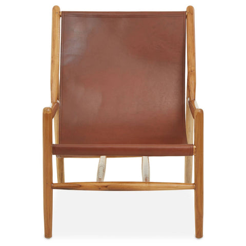 Rustic Leather Sling Chair