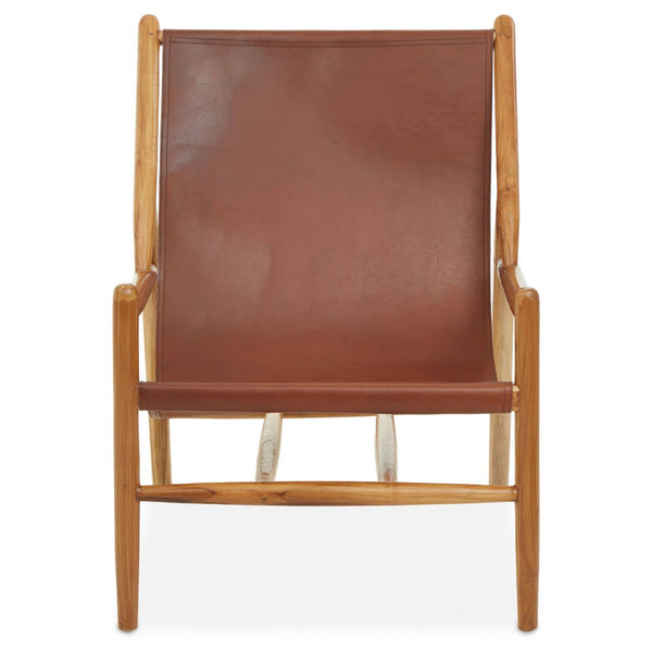 Rustic Leather Sling Chair
