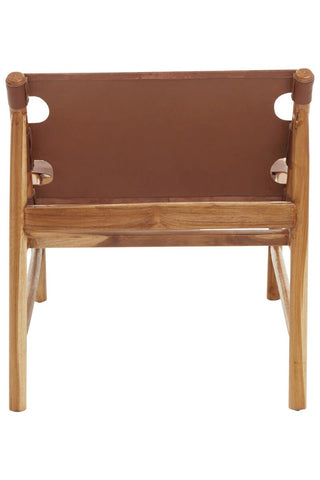 Rustic Leather Sling Chair