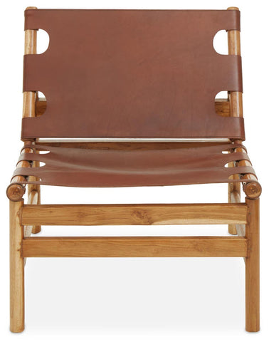 Rustic Leather Sling Chair
