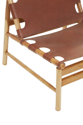 Rustic Leather Sling Chair