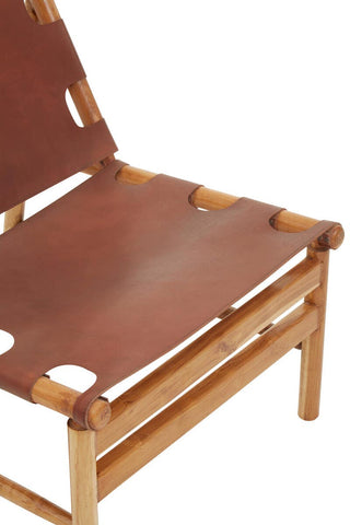 Rustic Leather Sling Chair
