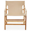 Luxe Leather Teak Wood Chair