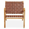 Luxe Leather Teak Chair
